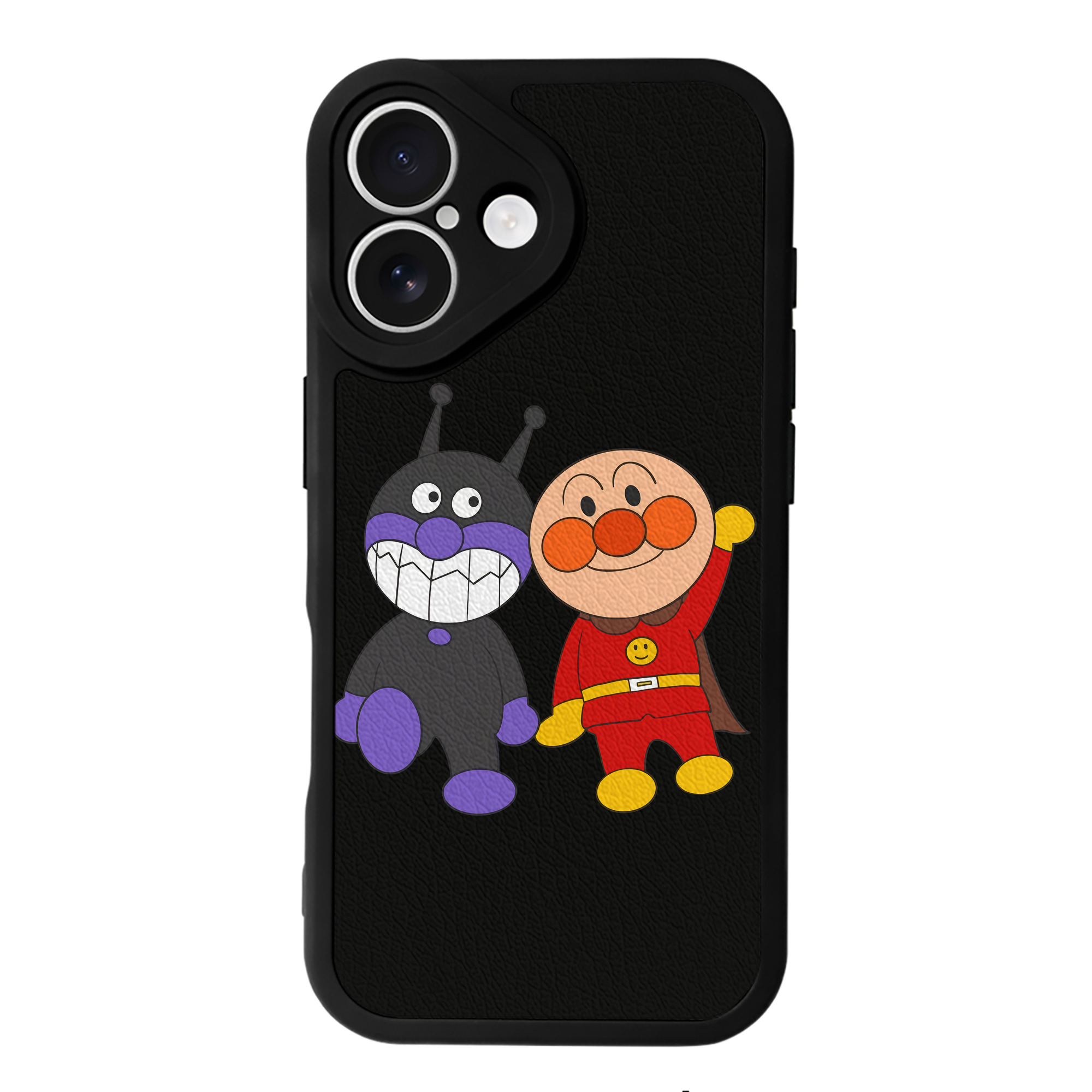（画像用） アンパンマン Anpanman 【iPhone 16シリーズ対応】シリコンスマホケース（レザー調） 材質：シリコン